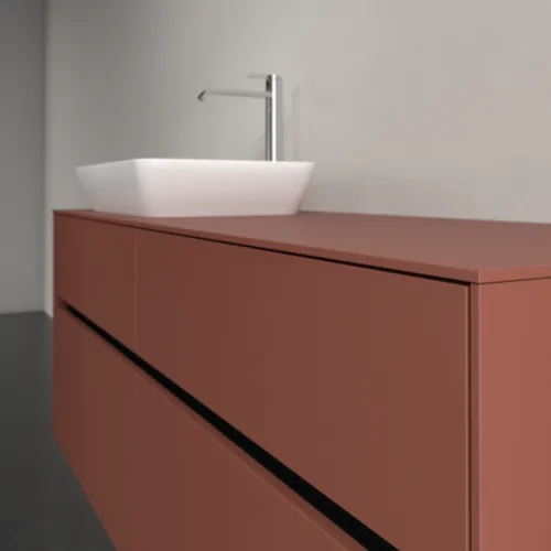 VILLEROY BOCH Toaletní skříňka Collaro, s osvětlením, 4 výsuvy, 1400 x 548 x 500 mm, Vínově červená / Vínově červená #C117B0AH, obrázek 6