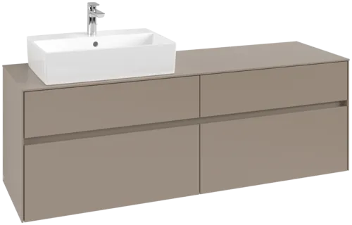 VILLEROY BOCH Toaletní skříňka Collaro, s osvětlením, 4 výsuvy, 1600 x 548 x 500 mm, taupe / taupe #C135B0VM