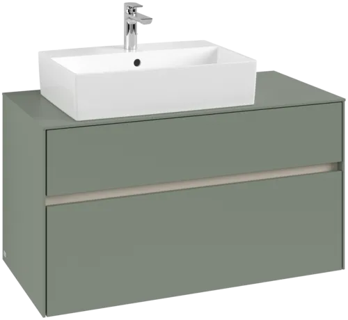 VILLEROY BOCH Toaletní skříňka Collaro, 2 výsuvy, 1000 x 548 x 500 mm, Soft Green / Soft Green #C12600AF