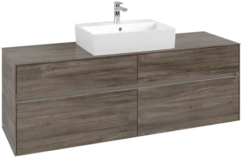VILLEROY BOCH Toaletní skříňka Collaro, s osvětlením, 4 výsuvy, 1600 x 548 x 500 mm, Kamenný dub / Kamenný dub #C134B0RK