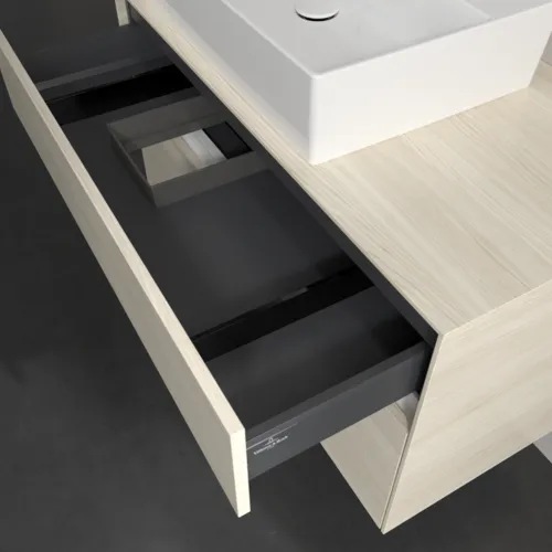 VILLEROY BOCH Toaletní skříňka Collaro, 2 výsuvy, 1000 x 548 x 500 mm, bílý dub / bílý dub #C12600AA, obrázek 7