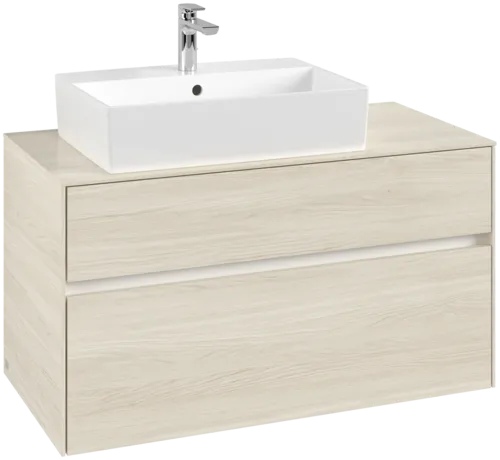 VILLEROY BOCH Toaletní skříňka Collaro, 2 výsuvy, 1000 x 548 x 500 mm, bílý dub / bílý dub #C12600AA