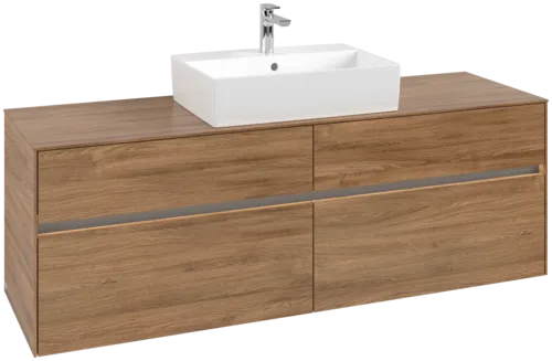 VILLEROY BOCH Toaletní skříňka Collaro, s osvětlením, 4 výsuvy, 1600 x 548 x 500 mm, dub Kansas / dub Kansas #C134B0RH