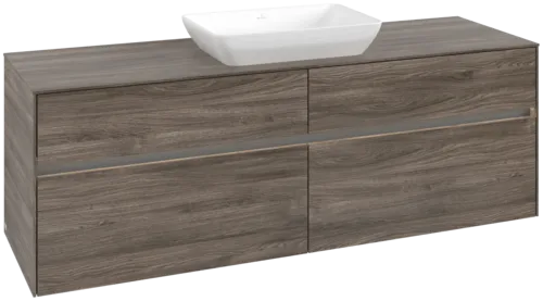 VILLEROY BOCH Toaletní skříňka Collaro, s osvětlením, 4 výsuvy, 1600 x 548 x 500 mm, Kamenný dub / Kamenný dub #C120B0RK