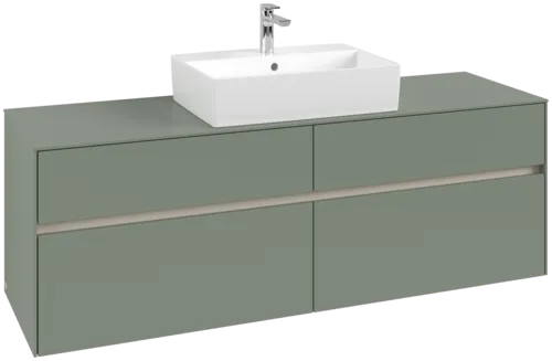 VILLEROY BOCH Toaletní skříňka Collaro, 4 výsuvy, 1600 x 548 x 500 mm, Soft Green / Soft Green #C13400AF