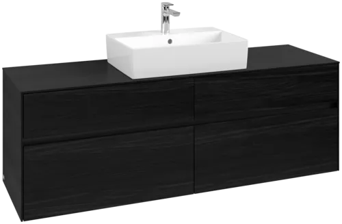 VILLEROY BOCH Toaletní skříňka Collaro, 4 výsuvy, 1600 x 548 x 500 mm, černý dub / černý dub #C13400AB