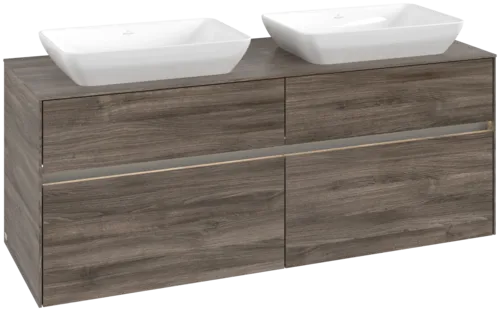 VILLEROY BOCH Toaletní skříňka Collaro, s osvětlením, 4 výsuvy, 1400 x 548 x 500 mm, Kamenný dub / Kamenný dub #C119B0RK