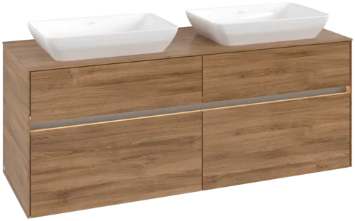 VILLEROY BOCH Toaletní skříňka Collaro, s osvětlením, 4 výsuvy, 1400 x 548 x 500 mm, dub Kansas / dub Kansas #C119B0RH