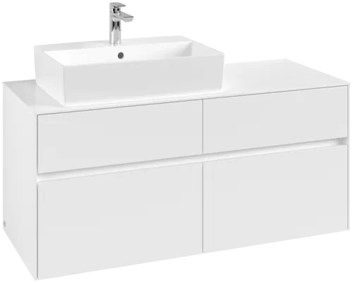 VILLEROY BOCH Toaletní skříňka Collaro, 4 výsuvy, 1200 x 548 x 500 mm, bílá matná / bílá matná #C12900MS