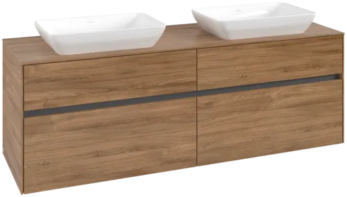 VILLEROY BOCH Toaletní skříňka Collaro, 4 výsuvy, 1600 x 548 x 500 mm, dub Kansas / dub Kansas #C12300RH