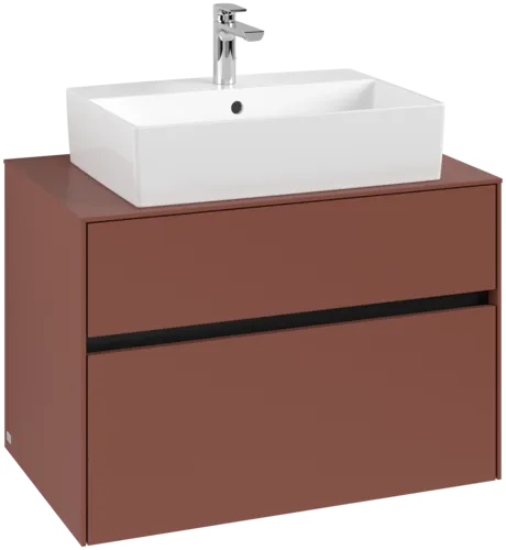 VILLEROY BOCH Toaletní skříňka Collaro, s osvětlením, 2 výsuvy, 800 x 548 x 500 mm, Vínově červená / Vínově červená #C124B0AH