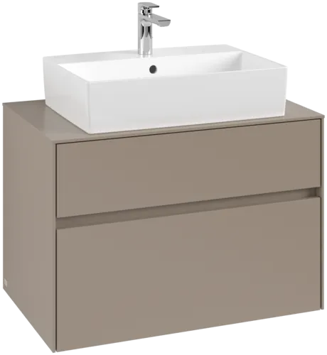 VILLEROY BOCH Toaletní skříňka Collaro, 2 výsuvy, 800 x 548 x 500 mm, taupe / taupe #C12400VM
