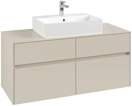 VILLEROY BOCH Toaletní skříňka Collaro, s osvětlením, 4 výsuvy, 1200 x 548 x 500 mm, Cashmere Grey / Cashmere Grey #C128B0VN