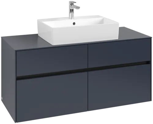 VILLEROY BOCH Toaletní skříňka Collaro, s osvětlením, 4 výsuvy, 1200 x 548 x 500 mm, Marine Blue / Marine Blue #C128B0VQ