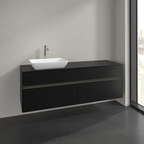 VILLEROY BOCH Toaletní skříňka Collaro, s osvětlením, 4 výsuvy, 1600 x 548 x 500 mm, Volcano Black / Volcano Black #C121B0VL, obrázek 2
