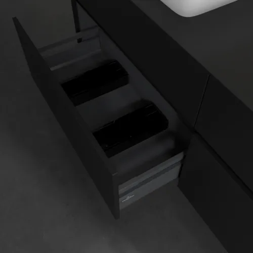 VILLEROY BOCH Toaletní skříňka Collaro, s osvětlením, 4 výsuvy, 1600 x 548 x 500 mm, Volcano Black / Volcano Black #C121B0VL, obrázek 7