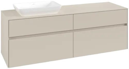 VILLEROY BOCH Toaletní skříňka Collaro, s osvětlením, 4 výsuvy, 1600 x 548 x 500 mm, Cashmere Grey / Cashmere Grey #C121B0VN