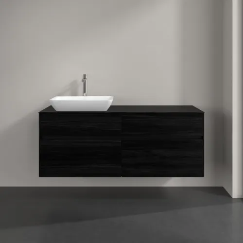 VILLEROY BOCH Toaletní skříňka Collaro, 4 výsuvy, 1400 x 548 x 500 mm, černý dub / černý dub #C11700AB, obrázek 3