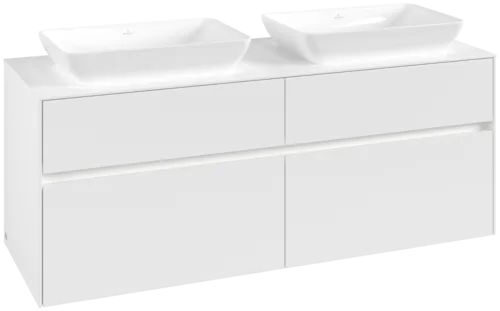 VILLEROY BOCH Toaletní skříňka Collaro, s osvětlením, 4 výsuvy, 1400 x 548 x 500 mm, bílá matná / bílá matná #C119B0MS