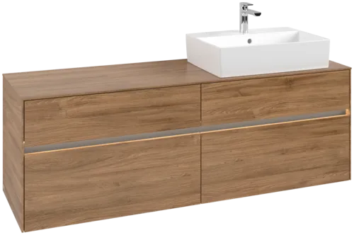 VILLEROY BOCH Toaletní skříňka Collaro, s osvětlením, 4 výsuvy, 1600 x 548 x 500 mm, dub Kansas / dub Kansas #C136B0RH