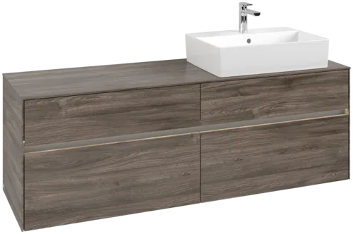 VILLEROY BOCH Toaletní skříňka Collaro, s osvětlením, 4 výsuvy, 1600 x 548 x 500 mm, Kamenný dub / Kamenný dub #C136B0RK
