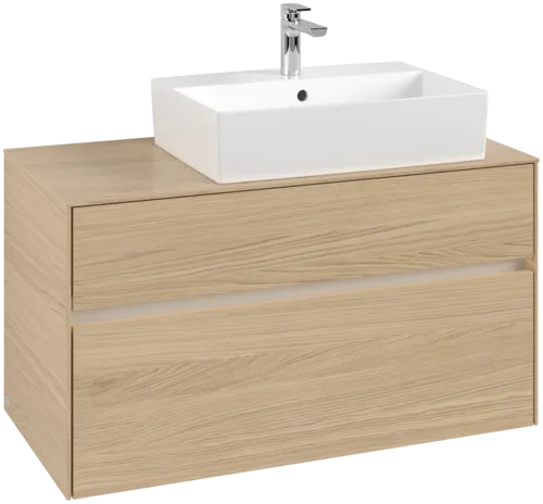 VILLEROY BOCH Toaletní skříňka Collaro, s osvětlením, 2 výsuvy, 1000 x 548 x 500 mm, severský dub / severský dub #C127B0VJ