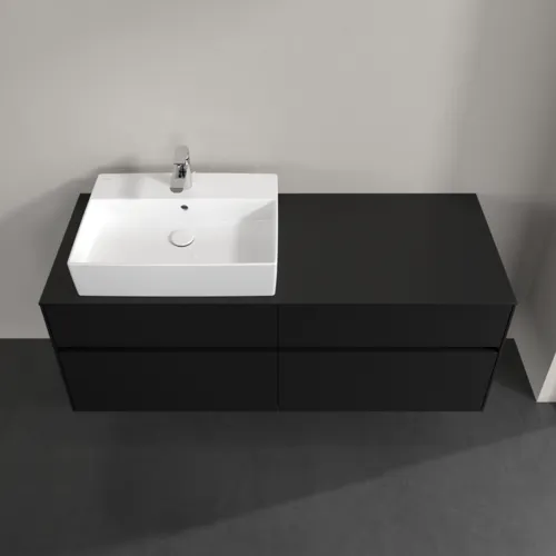 VILLEROY BOCH Toaletní skříňka Collaro, 4 výsuvy, 1400 x 548 x 500 mm, Volcano Black / Volcano Black #C13200VL, obrázek 4