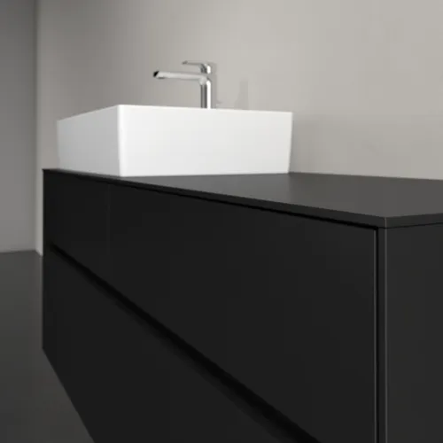 VILLEROY BOCH Toaletní skříňka Collaro, 4 výsuvy, 1400 x 548 x 500 mm, Volcano Black / Volcano Black #C13200VL, obrázek 5