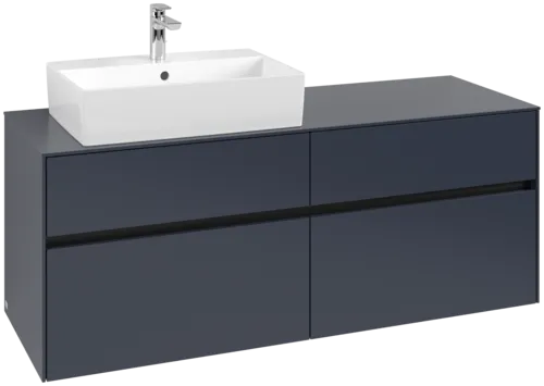 VILLEROY BOCH Toaletní skříňka Collaro, 4 zásuvky, 1400 x 548 x 500 mm, Marine Blue / Marine Blue #C13200VQ