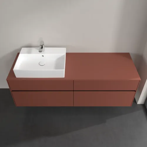 VILLEROY BOCH Toaletní skříňka Collaro, 4 výsuvy, 1600 x 548 x 500 mm, Vínově červená / Vínově červená #C13500AH, obrázek 4