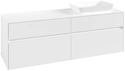 VILLEROY BOCH Toaletní skříňka Collaro, 4 výsuvy, 1600 x 548 x 500 mm, bílá matná / bílá matná #C12200MS