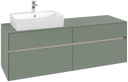VILLEROY BOCH Toaletní skříňka Collaro, 4 výsuvy, 1600 x 548 x 500 mm, Soft Green / Soft Green #C13500AF