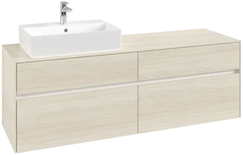 VILLEROY BOCH Toaletní skříňka Collaro, 4 výsuvy, 1600 x 548 x 500 mm, bílý dub / bílý dub #C13500AA