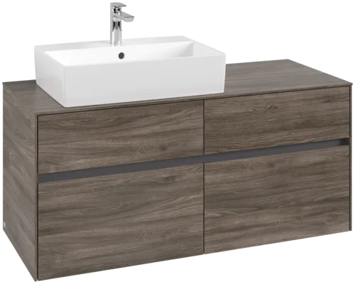 VILLEROY BOCH Toaletní skříňka Collaro, 4 výsuvy, 1200 x 548 x 500 mm, Kamenný dub / Kamenný dub #C12900RK