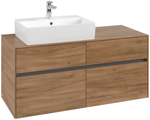 VILLEROY BOCH Toaletní skříňka Collaro, 4 výsuvy, 1200 x 548 x 500 mm, dub Kansas / dub Kansas #C12900RH