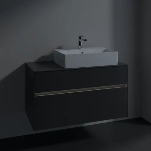 VILLEROY BOCH Collaro toaletní skříňka, s osvětlením, 2 výsuvy, 1000 x 548 x 500 mm, Grafit / Grafit #C127B0VR, obrázek 5