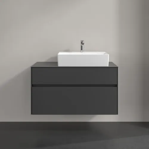 VILLEROY BOCH Collaro toaletní skříňka, s osvětlením, 2 výsuvy, 1000 x 548 x 500 mm, Grafit / Grafit #C127B0VR, obrázek 3