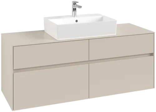 VILLEROY BOCH Toaletní skříňka Collaro, 4 výsuvy, 1400 x 548 x 500 mm, Cashmere Grey / Cashmere Grey #C13100VN