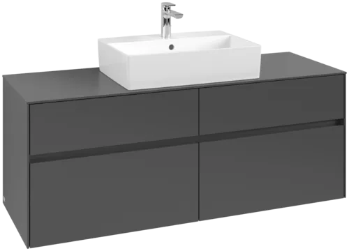VILLEROY BOCH Toaletní skříňka Collaro, 4 výsuvy, 1400 x 548 x 500 mm, grafitová / grafitová #C13100VR