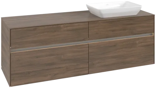 VILLEROY BOCH Toaletní skříňka Collaro, s osvětlením, 4 výsuvy, 1600 x 548 x 500 mm, Arizona Oak / Arizona Oak #C122B0VH