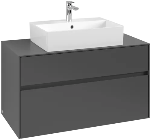 VILLEROY BOCH Collaro toaletní skříňka, 2 výsuvy, 1000 x 548 x 500 mm, grafit / grafit #C12500VR