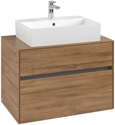 VILLEROY BOCH Toaletní skříňka Collaro, 2 výsuvy, 800 x 548 x 500 mm / Dub Kansas #C12400RH