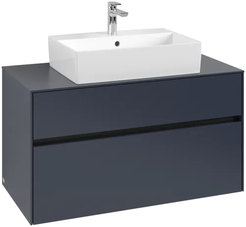 VILLEROY BOCH Toaletní skříňka Collaro, 2 výsuvy, 1000 x 548 x 500 mm, Marine Blue / Marine Blue #C12500VQ