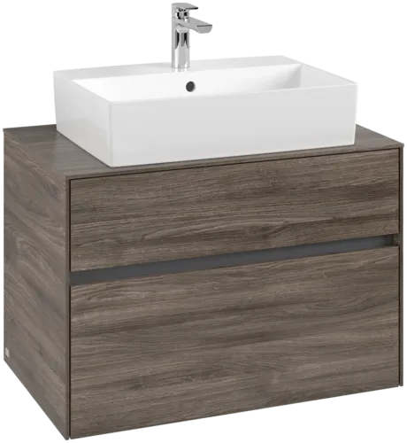 VILLEROY BOCH Toaletní skříňka Collaro, 2 výsuvy, 800 x 548 x 500 mm / Kamenný dub #C12400RK