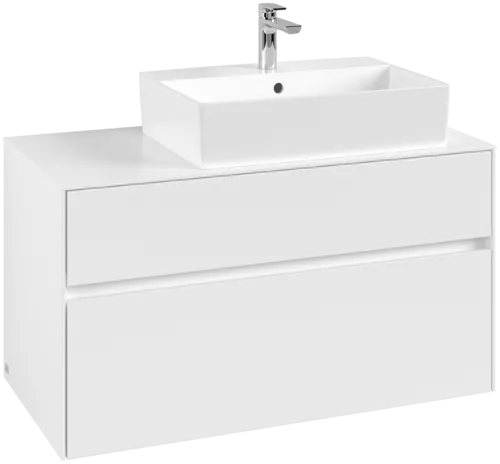 VILLEROY BOCH Collaro toaletní skříňka, 2 výsuvy, 1000 x 548 x 500 mm, bílá matná / bílá matná #C12700MS