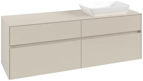 VILLEROY BOCH Toaletní skříňka Collaro, s osvětlením, 4 výsuvy, 1600 x 548 x 500 mm, Cashmere Grey / Cashmere Grey #C122B0VN