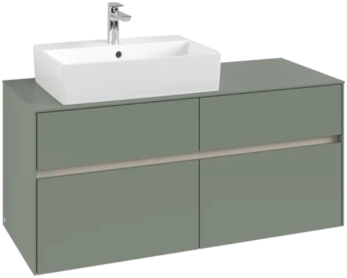 VILLEROY BOCH Toaletní skříňka Collaro, s osvětlením, 4 výsuvy, 1200 x 548 x 500 mm, Soft Green / Soft Green #C129B0AF