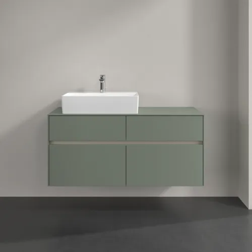 VILLEROY BOCH Toaletní skříňka Collaro, s osvětlením, 4 výsuvy, 1200 x 548 x 500 mm, Soft Green / Soft Green #C129B0AF, obrázek 3