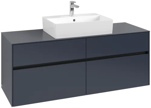 VILLEROY BOCH Toaletní skříňka Collaro, s osvětlením, 4 výsuvy, 1400 x 548 x 500 mm, Marine Blue / Marine Blue #C131B0VQ