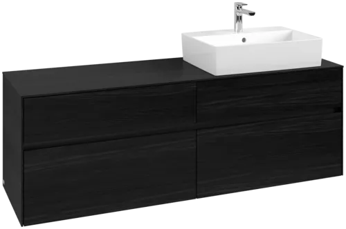 VILLEROY BOCH Toaletní skříňka Collaro, 4 výsuvy, 1600 x 548 x 500 mm, černý dub / černý dub #C13600AB
